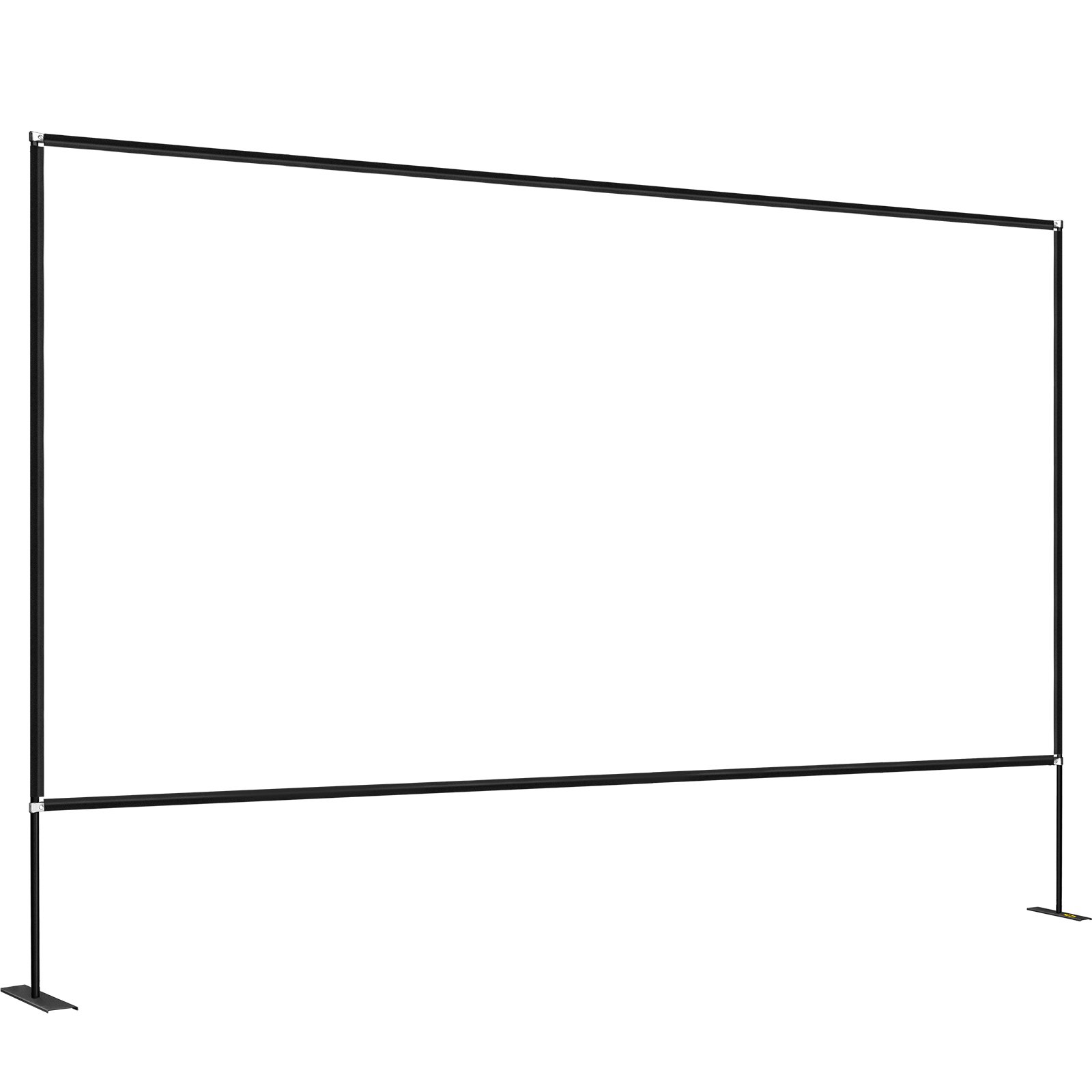 Soporte de pantalla de proyector portátil VEVOR de 135 pulgadas en color negro con marco ajustable.