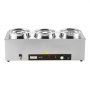 VEVOR Electric Soup Warmer, Three 6.34QT Stainless Steel Round Pot with 86~185°F Adjustable Temp, 1500W Commercial Bain Marie with Anti-dry Burn and Reset Button, Soup Station for Restaurant, Buffet