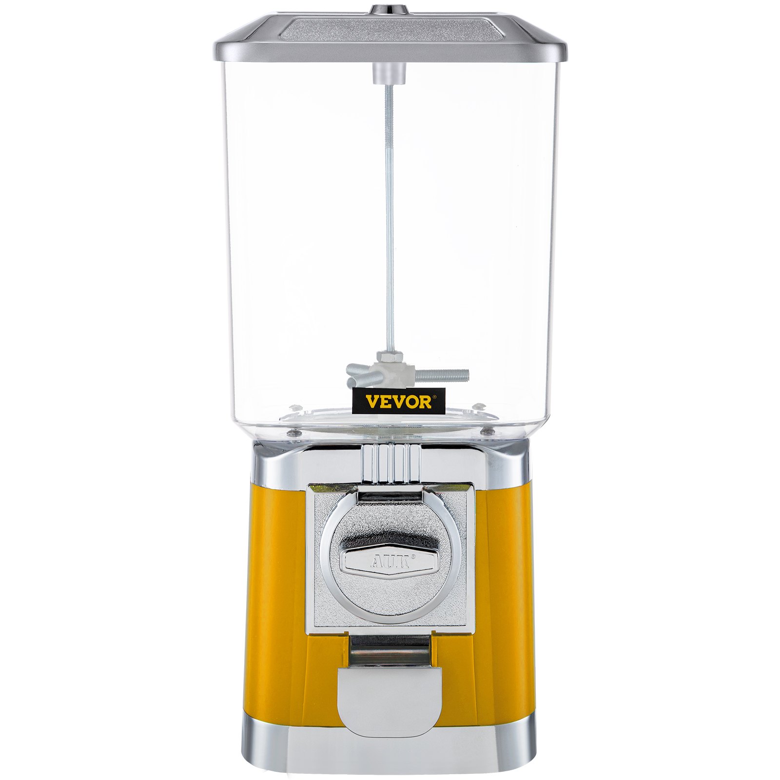 VEVOR Gumball Machine Gumball Coin Bank Vintage PC Máquina expendedora Soporte Amarillo
