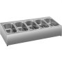 Especiero VEVOR con cinco compartimentos de acero inoxidable para la organización de la cocina.