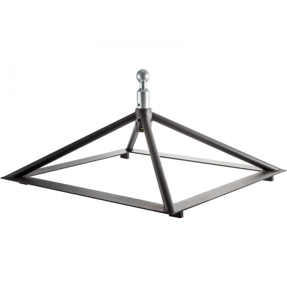 Enganche de quinta rueda VEVOR, montaje en riel, adaptador de enganche de remolque, base de acero de 14.2" de alto, peso bruto bruto (GTWR) de 22 046 lb, peso de la barra de remolque de 4409 lb, adaptador de cuello de cisne para caravanas, compatible con la mayoría de camionetas con rieles estándar.