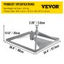 VEVOR Enganche de quinta Rueda, Montaje de Cuello de Cisne, Adaptador de Enganche de Remolque, Base de Aluminio de 12,6" de Alto, 22046 lb de Peso Bruto Total (GTWR), 4409 lb de Peso de la Lengüeta