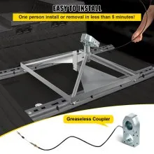 Enganche de quinta rueda VEVOR, soporte de cuello de cisne, adaptador de enganche de remolque, base de aluminio de 12.6" de alto, 22046 lbs GTWR, peso de lengüeta de 4409 lbs, se adapta a la mayoría de los camiones con bolas de enganche de cuello de cisne