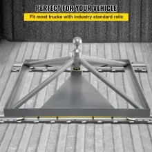 Enganche de quinta rueda VEVOR, soporte de cuello de cisne, adaptador de enganche de remolque, base de aluminio de 12.6" de alto, 22046 lbs GTWR, peso de lengüeta de 4409 lbs, se adapta a la mayoría de los camiones con bolas de enganche de cuello de cisne