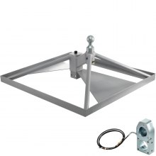 Enganche de quinta rueda VEVOR, soporte de cuello de cisne, adaptador de enganche de remolque, base de aluminio de 12.6" de alto, 22046 lbs GTWR, peso de lengüeta de 4409 lbs, se adapta a la mayoría de los camiones con bolas de enganche de cuello de cisne