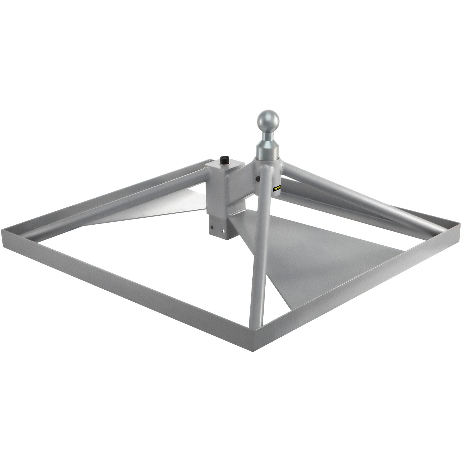Enganche de quinta rueda VEVOR, soporte de cuello de cisne, adaptador de enganche de remolque, base de aluminio de 12.6" de alto, 22046 lbs GTWR, peso de lengüeta de 4409 lbs, se adapta a la mayoría de los camiones con bolas de enganche de cuello de cisne