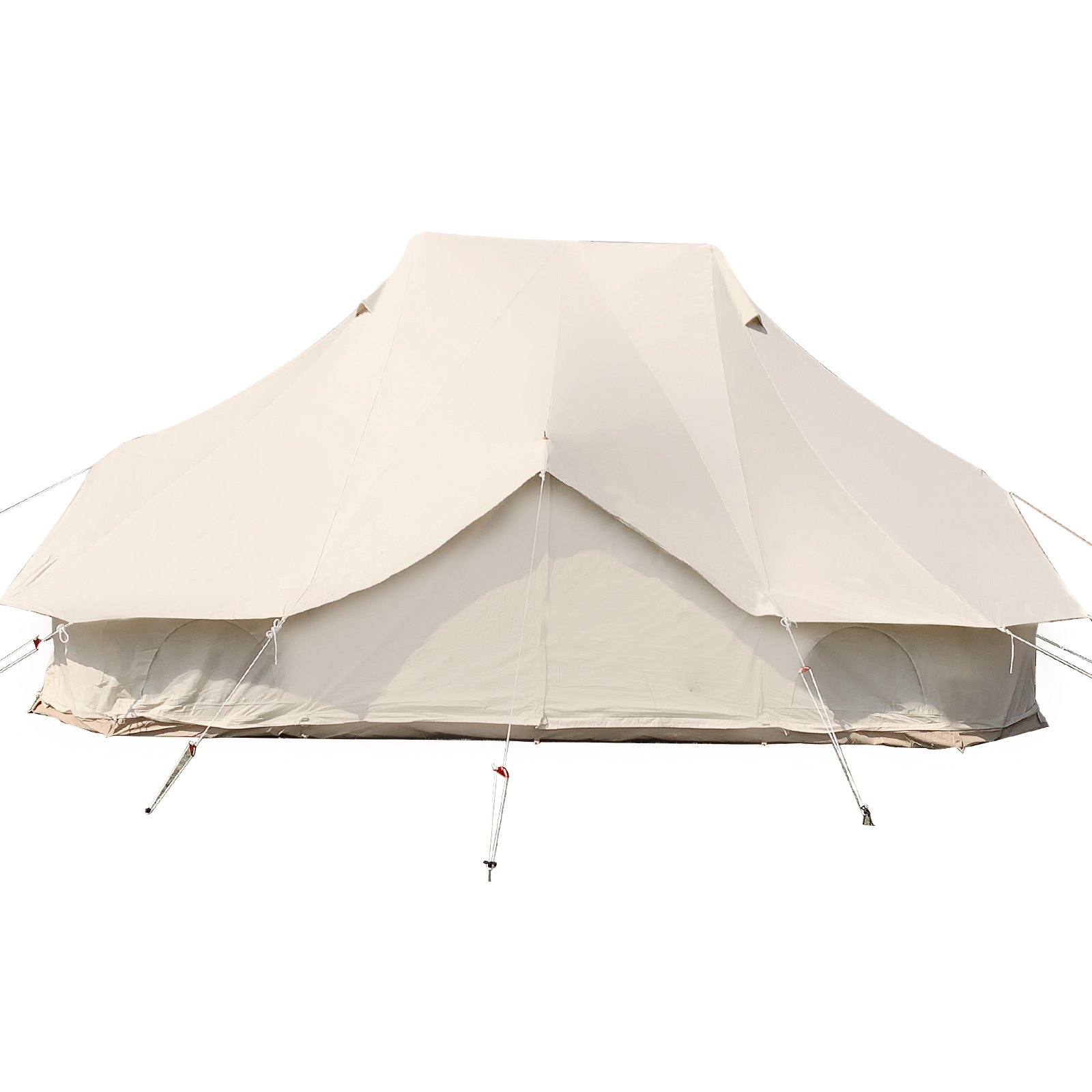 VEVOR 6m Bell Tent 19.7x13.1x9.8ft Yurta Beige Lona Carpa Algodón Glamping Carpas 8-12 Personas 4 Estaciones Tipi Carpa Portátil para Adultos Lujo Safari Carpa para Familia Acampar al Aire Libre Ligero