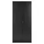 VEVOR Armario Metálico de Almacenamiento 80 x 40 x 175 cm, Armario Multifuncional con Cerradura Puertas Magnéticas 2 Llaves 4 Estantes Ajustables, Mueble Organizador para Oficina Taller Almacén, Negro