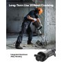 VEVOR Martillo neumático de demolición, Martillo neumático eléctrico de 2200 W, rompedor de concreto de 1350 BPM, 2 piezas de cinceles con estuche, negro