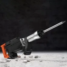 VEVOR Martillo neumático de demolición, Martillo neumático eléctrico de 2200 W, rompedor de concreto de 1350 BPM, 2 piezas de cinceles con estuche, negro