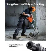 VEVOR Demolition Jack Hammer Concrete Breaker 2200W Martillo eléctrico 6 Brocas de cincel