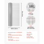 VEVOR Malla Metálica 1,8 m x 30,4 m, Malla Fina Cuadrada de 12,7 mm x 12,7 mm, Rollo de Alambre de Acero Galvanizado para Cercar Jardín Gallinero, Valla de Red para Prevenir Ratones Ardillas Conejos