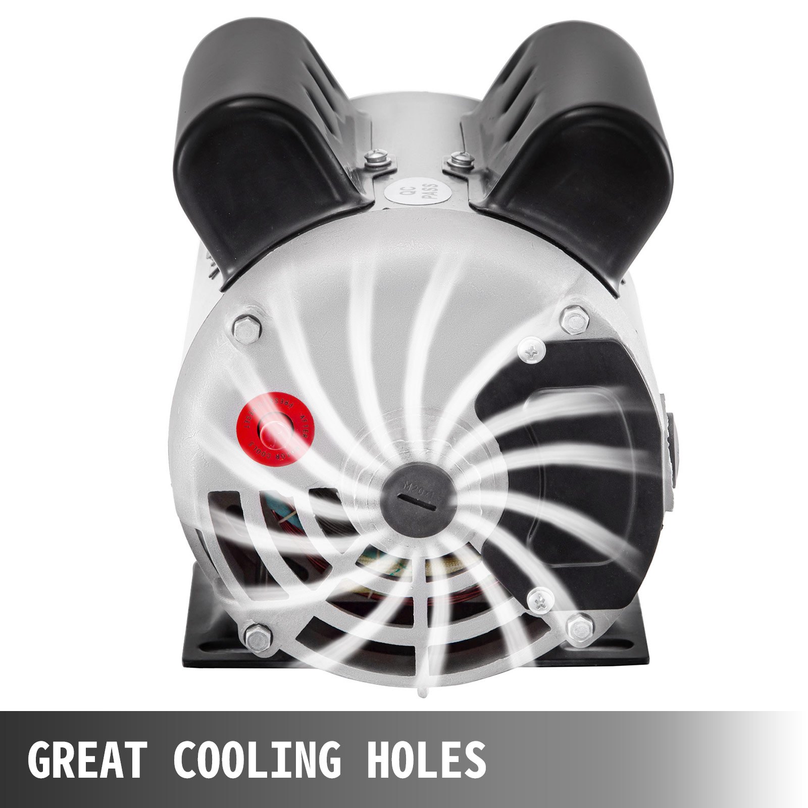 Motor de compresor de aire VEVOR, Motor de compresor eléctrico de 2Hp 3450RPM 115V 230V Motor eléctrico monofásico de 56 marcos para compresor de aire