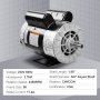 Motor eléctrico de compresor de aire VEVOR 3.7HP, 230V 17.2Amps, 56 Frame 3450RPM, eje con llave de 5/8", rotación CW/CCW, longitud del eje de 1.88" para compresores de aire