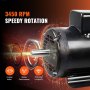VEVOR Motor eléctrico de compresor de aire de 7,5 HP, 230 V, 30 amperios, marco 184T 3450 RPM, eje con llave de 1-1/8 pulgadas, rotación CW/CCW, longitud del eje de 2,75 pulgadas para compresores de a