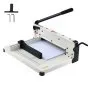 VEVOR - Cortadora de papel resistente, cortadora de papel industrial y comercial de 12" para papel A4, capacidad para 400 hojas, construcción de acero sólido, cortadora de papel apilado para oficina, hogar, escuela, tienda, color blanco