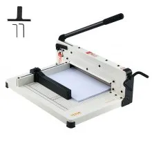 VEVOR - Cortadora de papel resistente, cortadora de papel industrial y comercial de 12" para papel A4, capacidad para 400 hojas, construcción de acero sólido, cortadora de papel apilado para oficina, hogar, escuela, tienda, color blanco