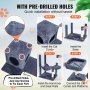 Árbol para gatos VEVOR para interiores, torre de 142 cm con condominio, rascador de sisal, hamaca, percha superior, plataformas de salto, caseta grande con bola colgante, centro de actividades para gatos, gris oscuro