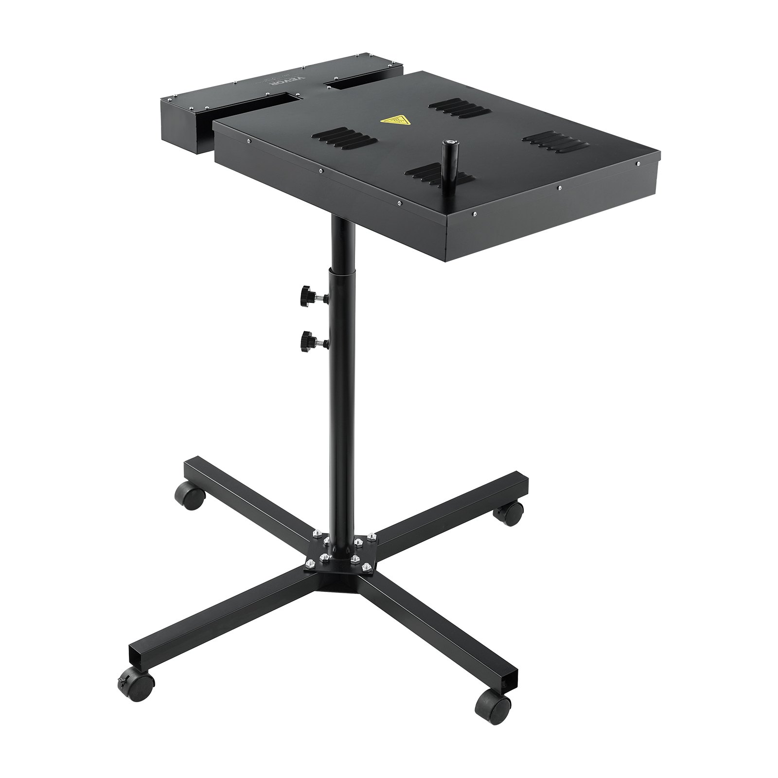 Secadora flash VEVOR Pro de 18x18 pulgadas, con caja de control eléctrico mejorada de 2000 W para máquinas de serigrafía, soporte ajustable en altura, rotación de 360°, base en forma de X y máquina de curado de camisetas de acero.