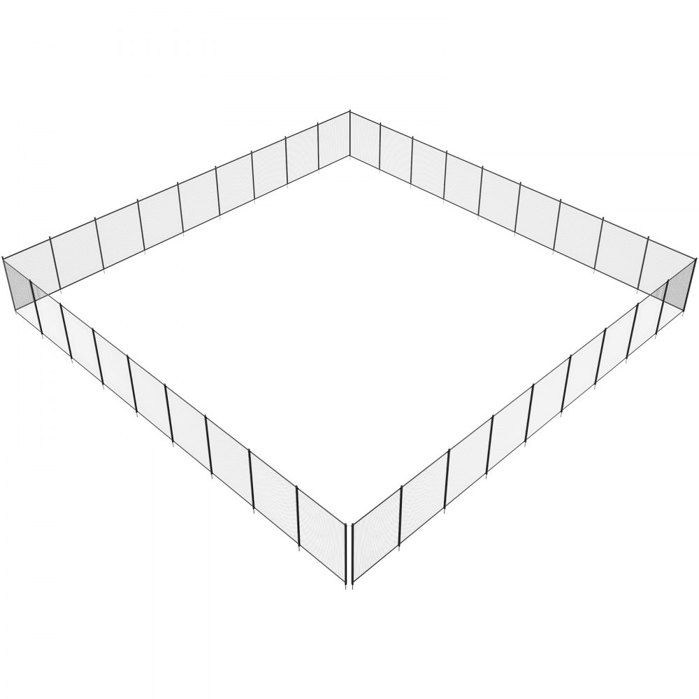Valla de piscina VEVOR, 4 x 108 pies para piscinas enterradas, valla de seguridad infantil extraíble, fácil de instalar, malla de PVC Teslin de 340 g para proteger a niños y mascotas.