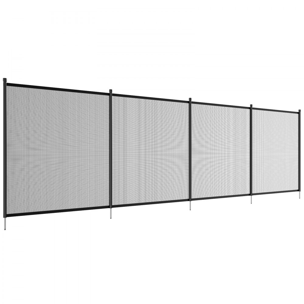 Valla de piscina VEVOR, 4 x 108 pies para piscinas enterradas, valla de seguridad infantil extraíble, fácil de instalar, malla de PVC Teslin de 340 g para proteger a niños y mascotas.