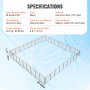 Valla de piscina VEVOR, 4 x 108 pies para piscinas enterradas, valla de seguridad infantil extraíble, fácil de instalar, malla de PVC Teslin de 340 g para proteger a niños y mascotas.