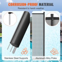 Valla para piscina VEVOR, 4 x 108 pies, valla para piscinas enterradas, valla de seguridad para niños extraíble, valla para piscina de fácil instalación, valla de piscina de PVC Teslin de 340 g que protege a niños y mascotas