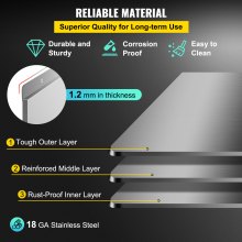 VEVOR Range Backsplash con estante 30 x 30.7 pulgadas Range Hood Wall Shield, acero inoxidable Backsplash Silver Splash Plate para Range Hood Acero inoxidable Backsplash con estante de almacenamiento integrado y estante colgante