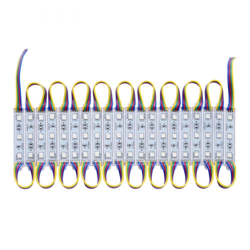 VEVOR 400 luces LED para escaparates, 63 m (207 pies), módulos LED, 5050 SMD, 3 LED RGB, luces para ventanas con cambio de color, control remoto, ideales para letreros publicitarios en escaparates, resistentes al agua IP68.