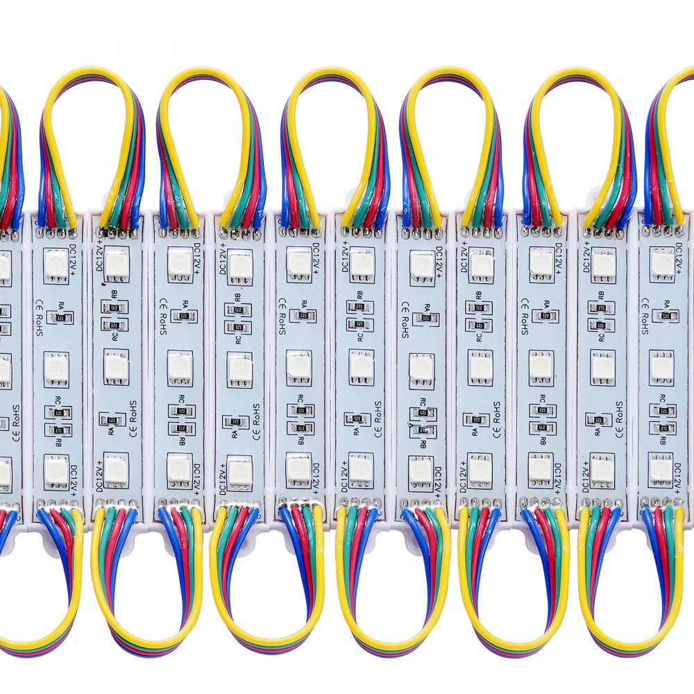 VEVOR 400 luces LED para escaparates, 63 m (207 pies), módulos LED, 5050 SMD, 3 LED RGB, luces para ventanas con cambio de color, control remoto, ideales para letreros publicitarios en escaparates, resistentes al agua IP68.