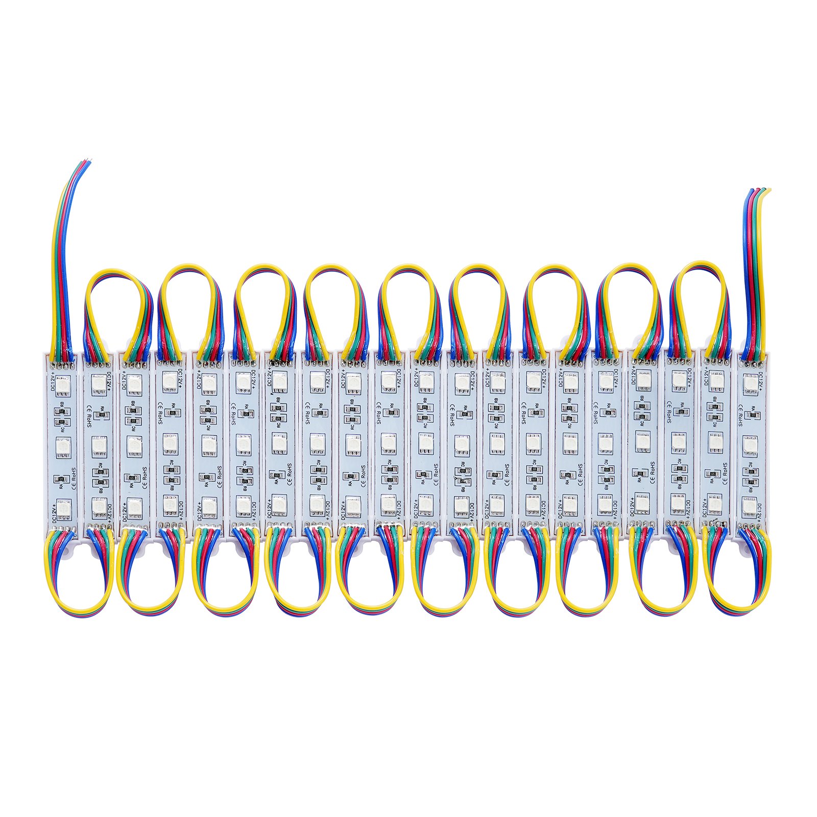 VEVOR 400 luces LED para escaparates, 63 m (207 pies), módulos LED, 5050 SMD, 3 LED RGB, luces para ventanas con cambio de color, control remoto, ideales para letreros publicitarios en escaparates, resistentes al agua IP68.