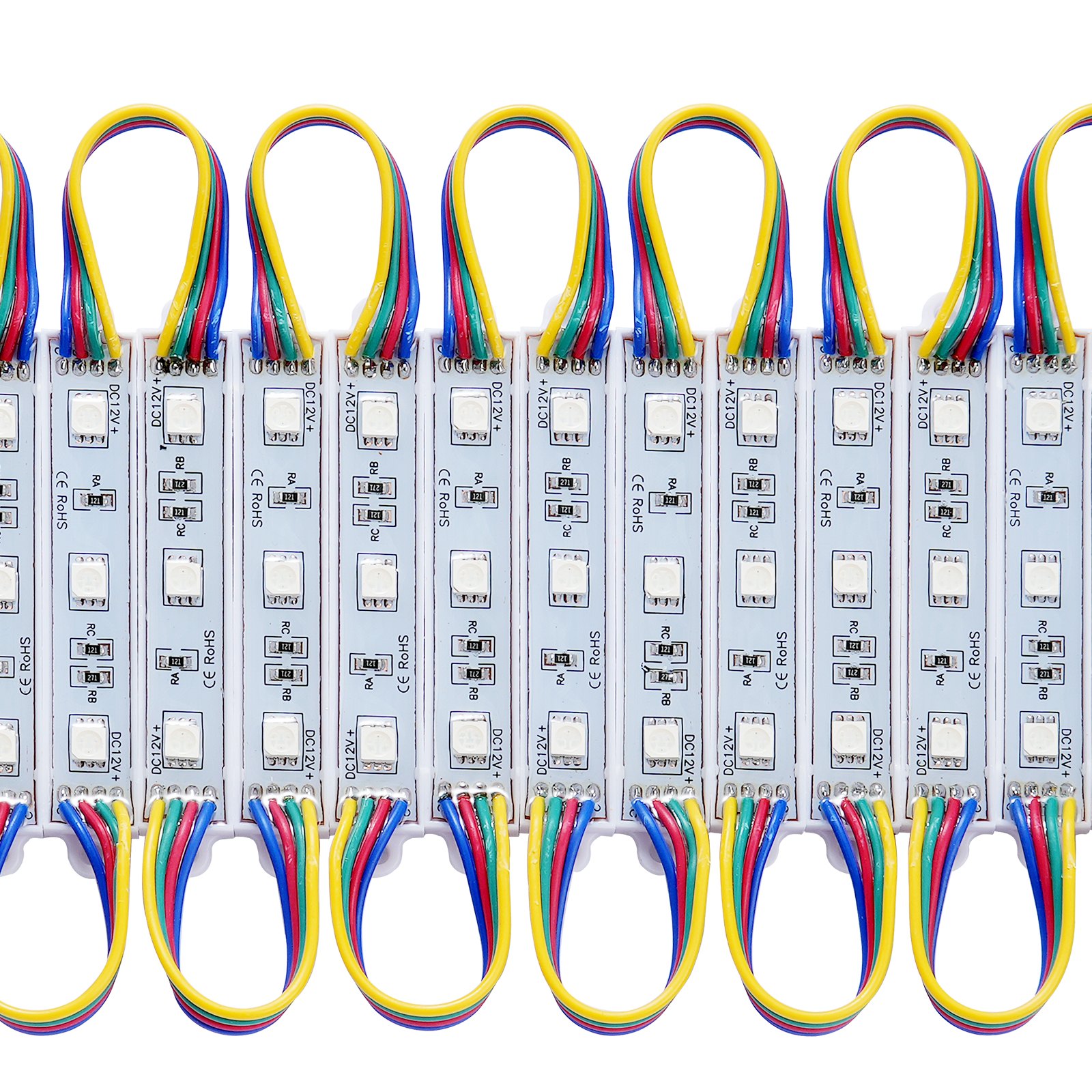 VEVOR 400 luces LED para escaparates, 63 m (207 pies), módulos LED, 5050 SMD, 3 LED RGB, luces para ventanas con cambio de color, control remoto, ideales para letreros publicitarios en escaparates, resistentes al agua IP68.