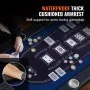 Mesa de póker plegable VEVOR para 10 jugadores, mesa de póker Blackjack Texas Hold'em con rieles acolchados y portavasos de acero inoxidable, mesa de juego de cartas plegable portátil, mesa de casino ovalada de 84