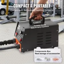 VEVOR Kit de reparación de abolladuras con soldador de pernos, extractor de abolladuras de soldador por puntos de 3 KW con 6 modos de soldadura, máquina extractora de abolladuras de soldadura por puntos de carrocería y 16 tipos de accesorios de soldadura para reparación de abolladuras de automóviles, camiones y motocicletas