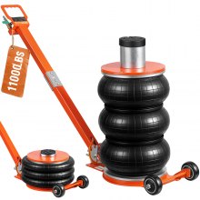 Gato neumático VEVOR de 5 toneladas/11 000 lb, 4-10 unidades, con columna elevada y asa ajustable, fácil de levantar y compacto, con almohadilla de goma gruesa, apto para sedán, SUV y camioneta.
