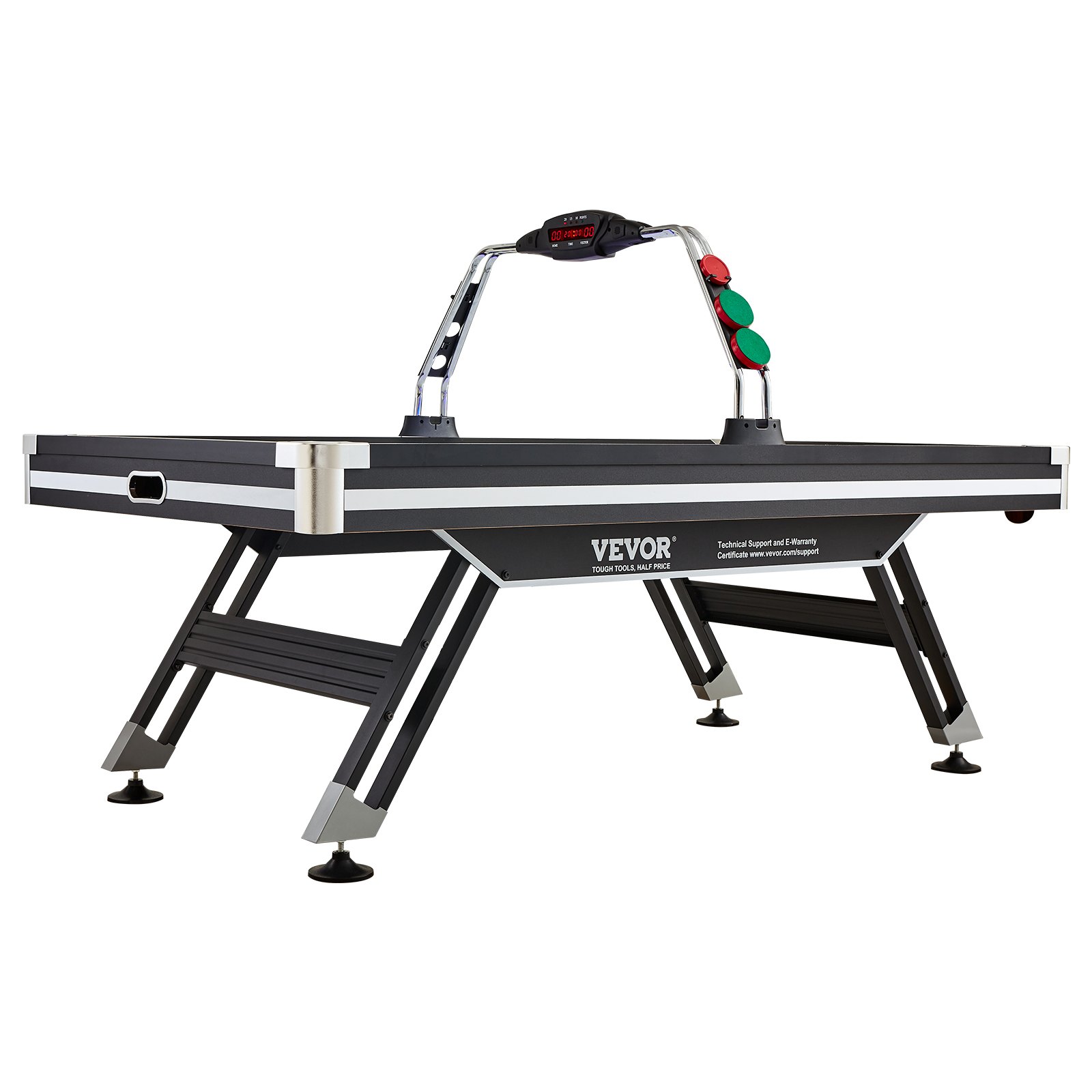 Mesa de hockey neumática VEVOR, mesa de hockey de interior de 89 pulgadas para niños y adultos, juego de hockey deportivo con luces LED, 2 discos, 2 empujadores y sistema de puntuación electrónico, juego de arcade para sala de juegos o casa.