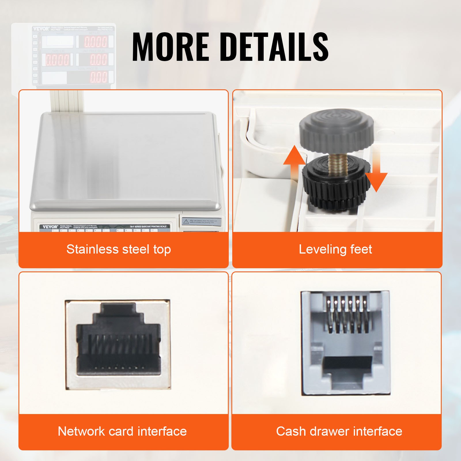 Báscula electrónica VEVOR para calcular precios, báscula digital para charcutería de 30 kg, con pantalla LCD y LED, para contar alimentos, frutas, carnes y productos agrícolas, ideal para tiendas minoristas, cocinas, restaurantes, mercados y agricultores.