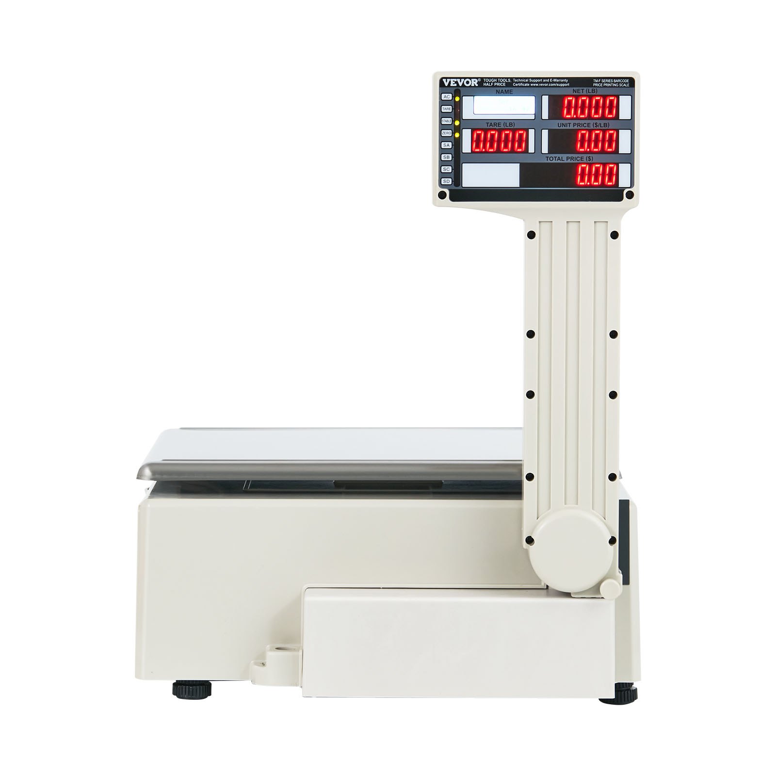 Báscula electrónica VEVOR para calcular precios, báscula digital para charcutería de 30 kg, con pantalla LCD y LED, para contar alimentos, frutas, carnes y productos agrícolas, ideal para tiendas minoristas, cocinas, restaurantes, mercados y agricultores.