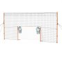 VEVOR Soccer Goal 9 x 5 FT Soccer Goal for Backyard with Iron Frame PE Net, Durable Backstop, Target Net, Ground Stakes, Ropes, for Youth & Adults, Outdoor Sports, Backyard Practice Training Games