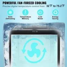 VEVOR Beer Kegerator, Dispensador de cerveza de barril de un solo grifo, Refrigerador de barril de tamaño completo con estantes, Cilindro de CO2, Bandeja de goteo y riel, Control de temperatura de 32 °F- 75.2 °F, Capacidad para 1/6, 1/4, 1/2 barriles, Negro