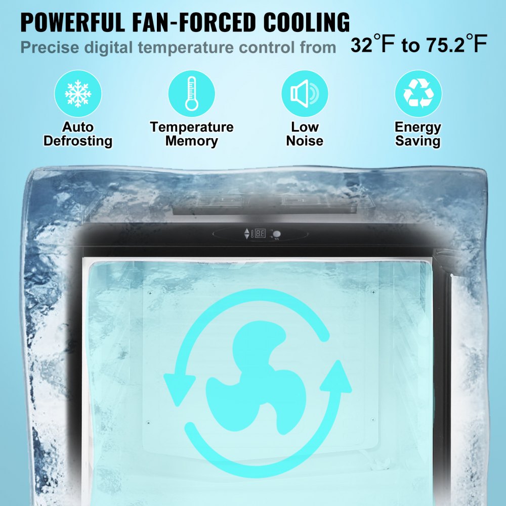 VEVOR Kegerator de cerveza, dispensador de cerveza de barril de doble grifo, refrigerador de barril de tamaño completo con estantes, cilindro de CO2, bandeja de goteo y riel, control de temperatura de