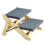 VEVOR Wooden Pet Steps, Convertible 2-in-1 Dog Stairs and Ramp for Beds, Sofas, and Vehicles, Supports Small to Large Animals up to 110 lbs, Foldable Design for Easy Storage