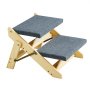 VEVOR Wooden Pet Steps, Convertible 2-in-1 Dog Stairs and Ramp for Beds, Sofas, and Vehicles, Supports Small to Large Animals up to 110 lbs, Foldable Design for Easy Storage