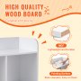 VEVOR - Armario de madera para juguetes con 5 compartimentos, organizador de juguetes con estantería, ideal para habitación infantil, sala de juegos, guardería, color blanco