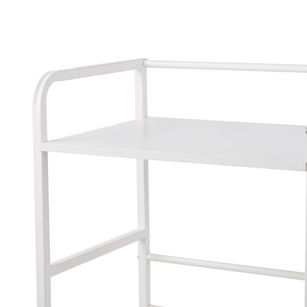 Estantería infantil VEVOR con espacio para guardar peluches, organizador de juguetes, estantería de 2 niveles con baúl de tela para juguetes, ideal para habitación infantil, sala de estar, entrada, guardería, preescolar, color blanco.