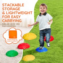 VEVOR Kids Balance Stepping Stones - Carrera de obstáculos sensoriales, 6 piezas, para exterior e interior