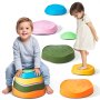 VEVOR - Piedras de equilibrio para niños (6 unidades, hasta 100 kg), antideslizantes, juego de coordinación sensorial para niños pequeños, ideal para interiores y exteriores, para niños de 3, 4, 5, 6, 7 y 8 años en adelante.