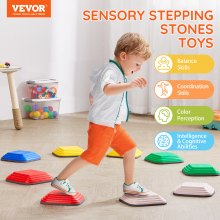 VEVOR Kids Balance Stepping Stones - Pista de obstáculos sensorial, 10 piezas, para exterior e interior