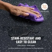 VEVOR 25 alfombrillas de gimnasio de 0,56" de grosor, 24" x 24" de espuma EVA y parte superior de goma entrelazadas para entrenamiento con una cobertura de 100 pies cuadrados, suelo de rompecabezas impermeable para ejercicios de gimnasio, hogar, garaje, sótano, blanco y negro