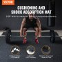 VEVOR - Juego de 6 alfombrillas para gimnasio de 0,56" de grosor, 24" x 24" de espuma EVA y parte superior de goma entrelazadas para entrenamiento con una cobertura de 24 pies cuadrados, suelos de rompecabezas impermeables para ejercicios de gimnasio, hogar, garaje, sótano, color blanco y negro